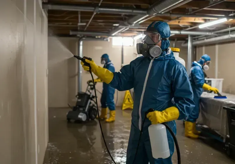 Basement Sanitization and Antimicrobial Treatment process in Trucksville, PA